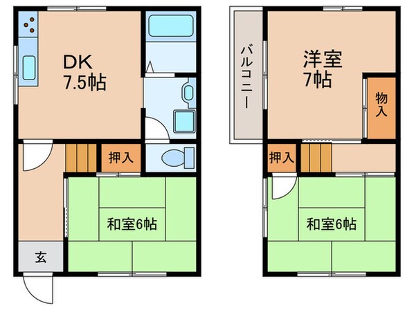 福山借家の物件間取画像